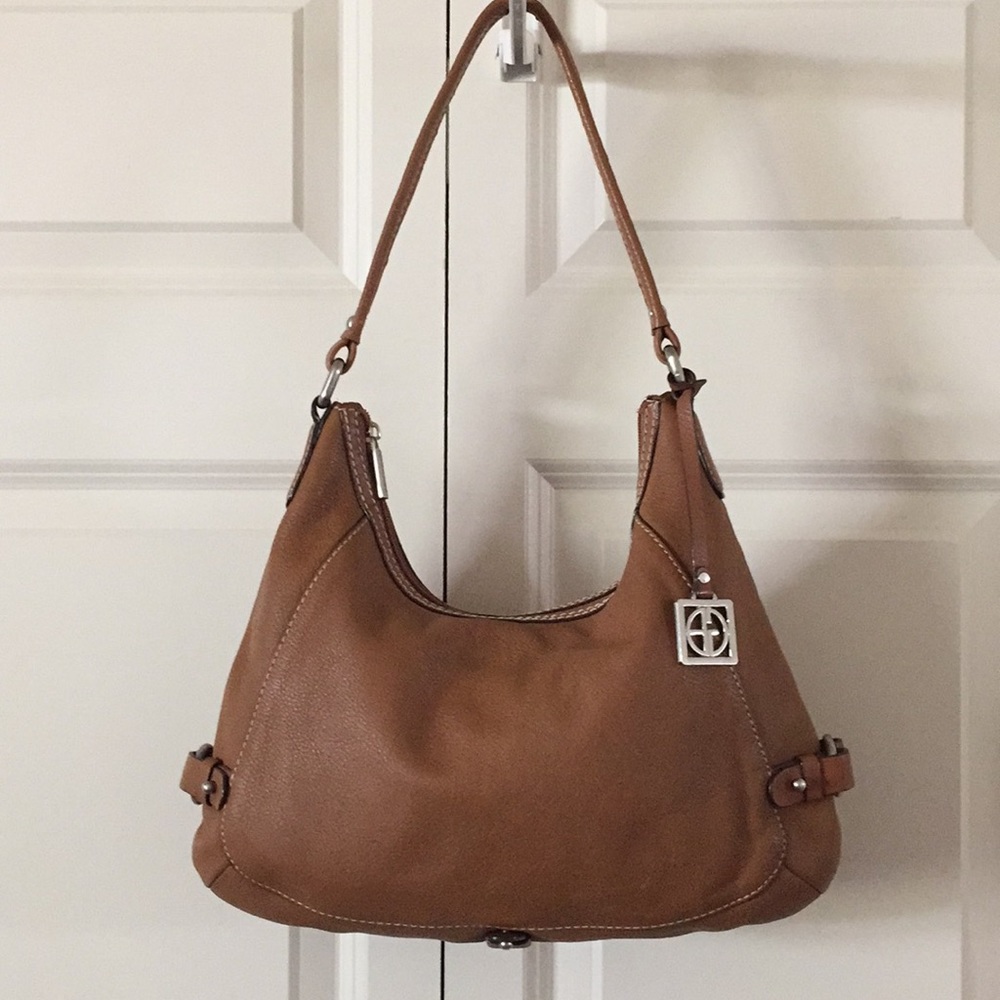 Two-tone genuine leather Giani Bernini handbag
